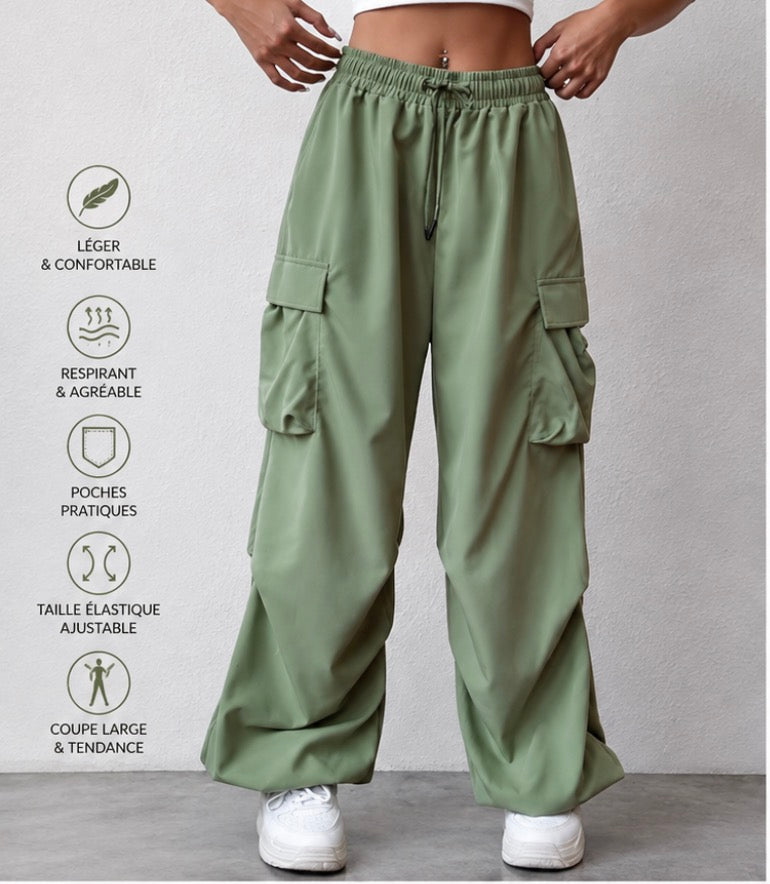 Baggy pour femme, parachute Cargo