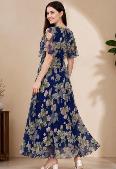 LÉA - Women Maxi Purple Dress (Size M)