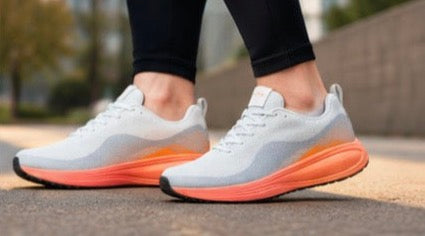 Sneakers casual semelle orange