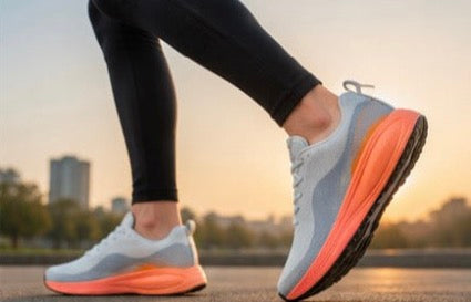 Sneakers casual semelle orange