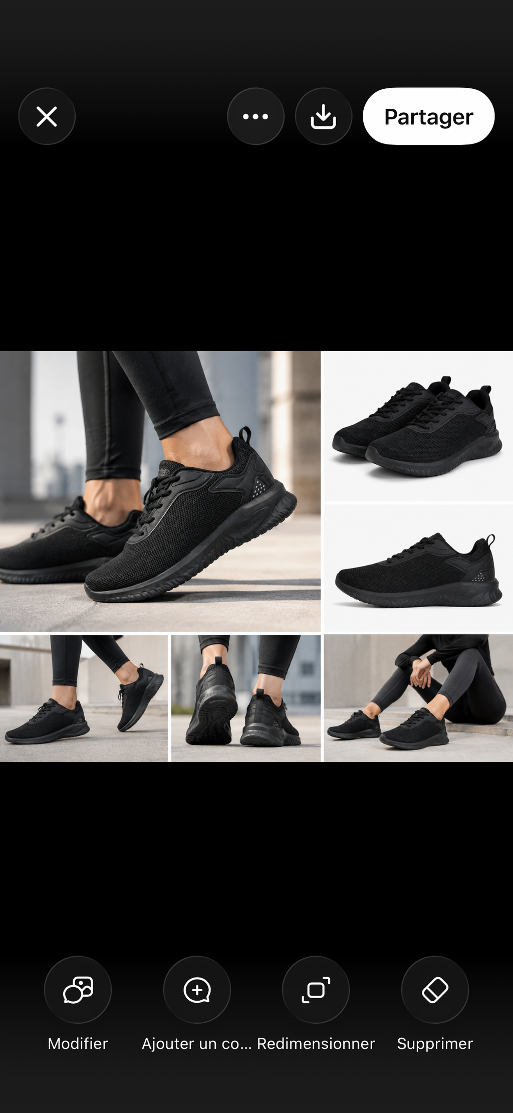 NOVA – Baskets Confort Premium Noires