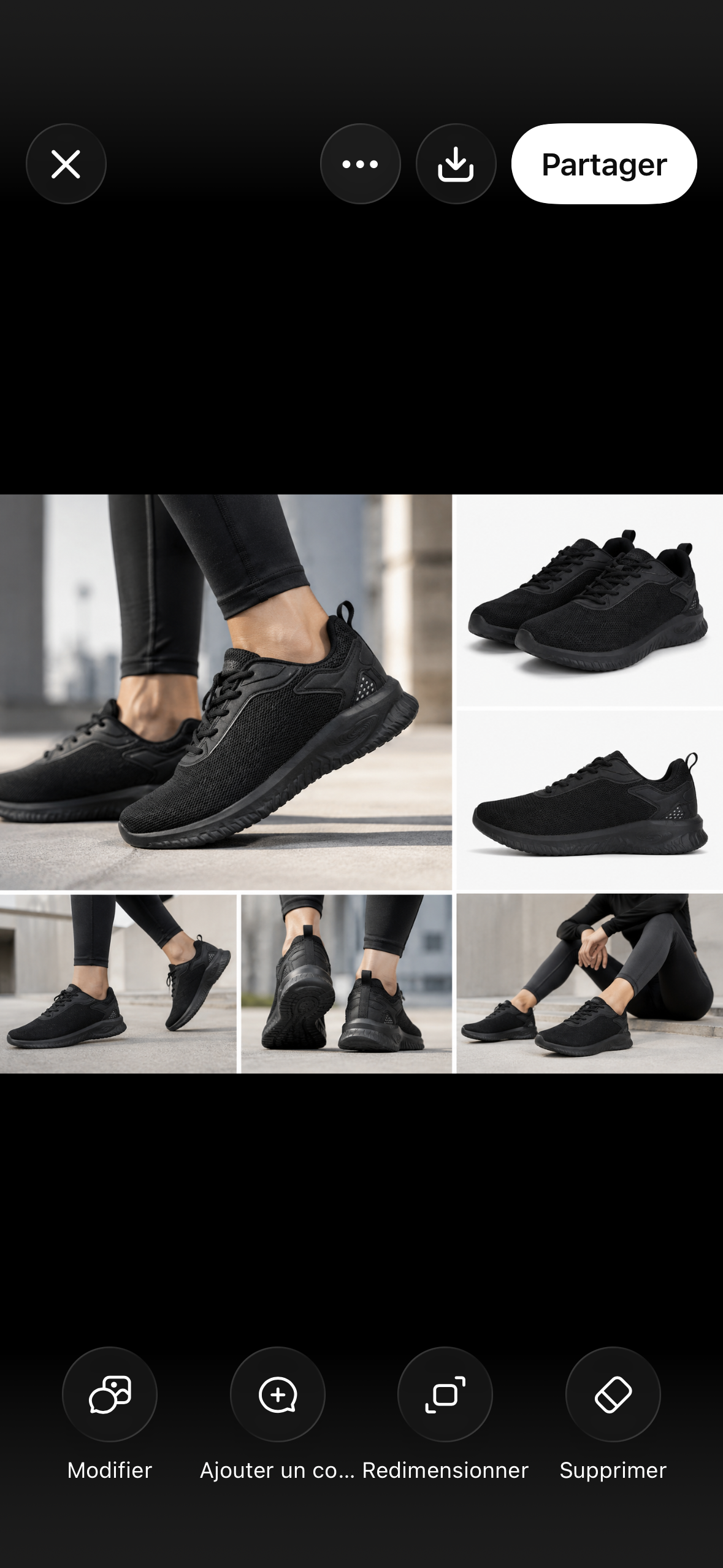NOVA – Baskets Confort Premium Noires