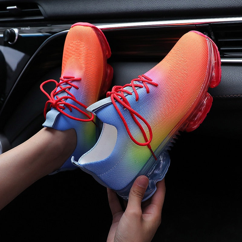 Fashion Running Sport Shoes femme Lace Up Sneakers