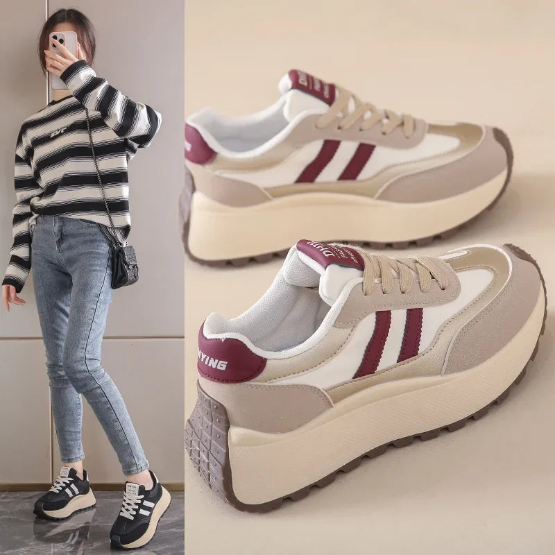 Chaussures femme Casual Patchwork Leather