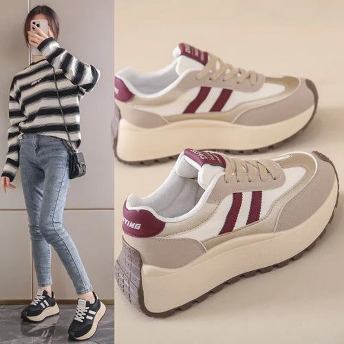 Chaussures femme Casual Patchwork Leather
