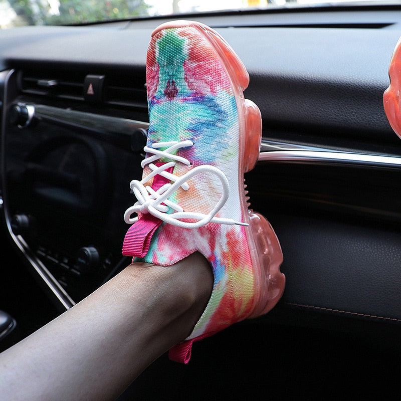 Fashion Running Sport Shoes femme Lace Up Sneakers
