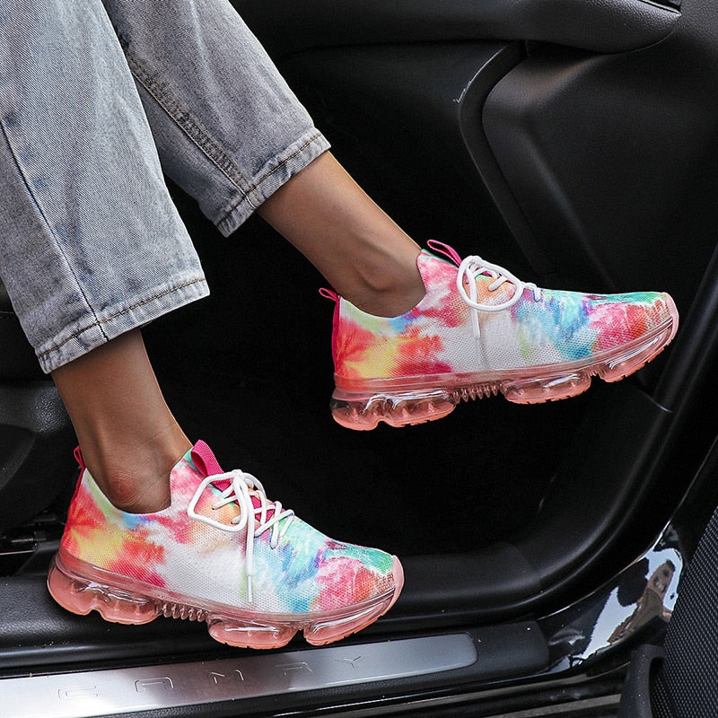 Fashion Running Sport Shoes femme Lace Up Sneakers