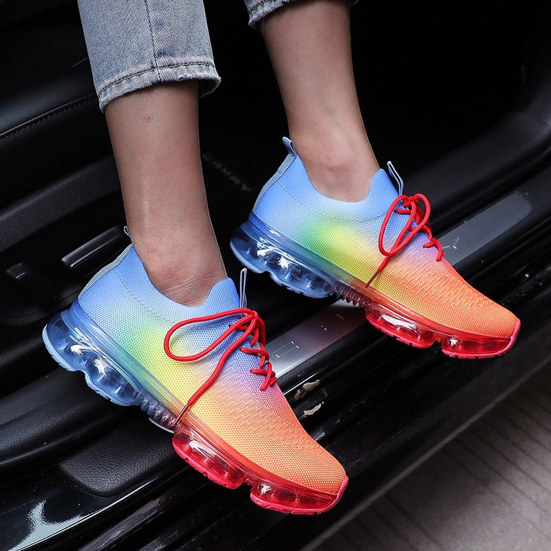 Fashion Running Sport Shoes femme Lace Up Sneakers