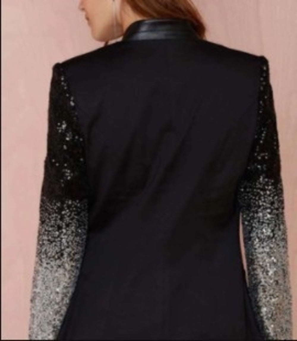Blazer femme with Sequins Sleeve