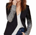 Blazer femme with Sequins Sleeve